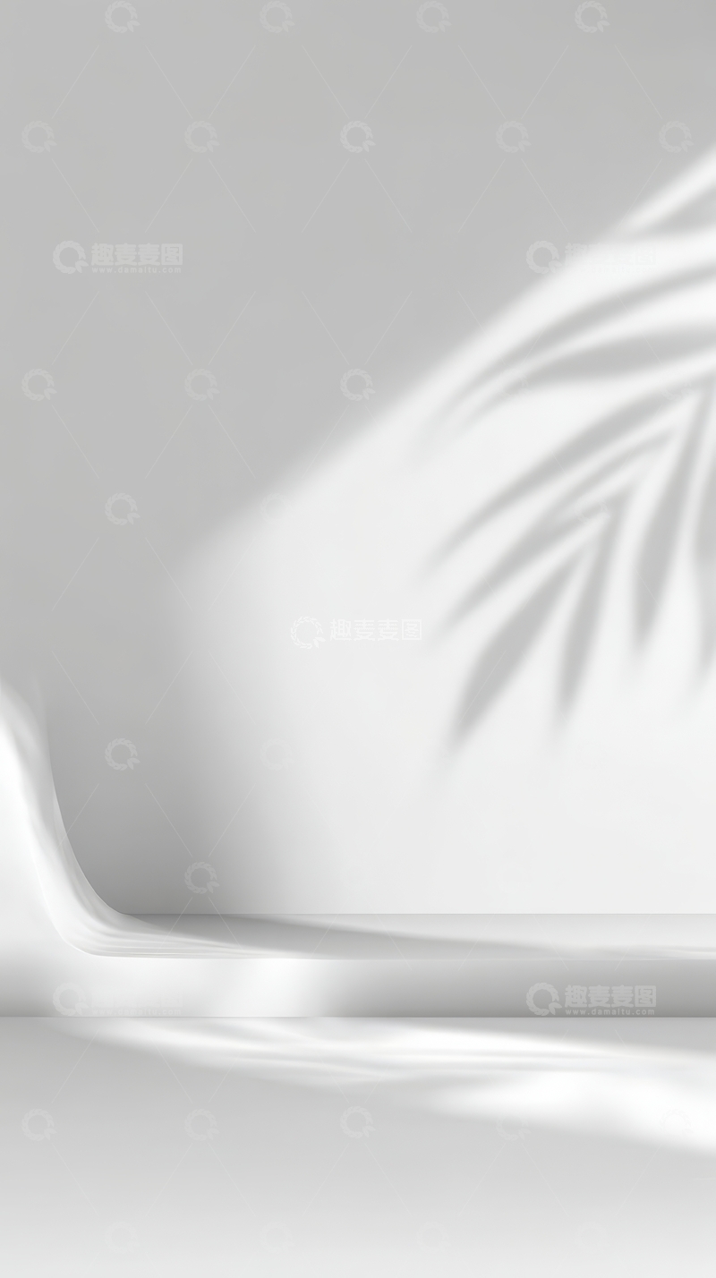 高清大图下载【趣麦麦图】光影交错的白色空间
