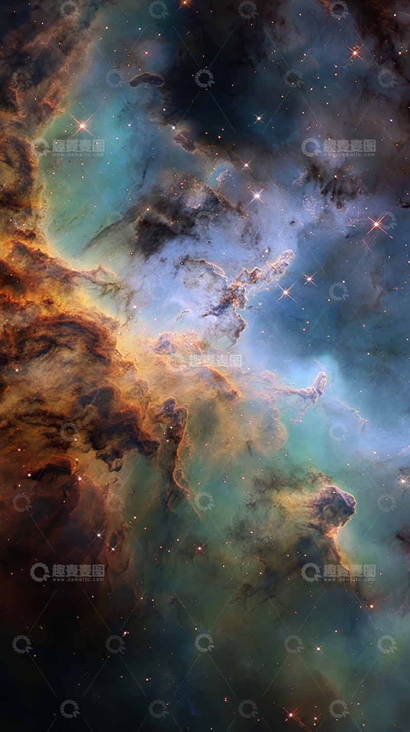 高清大图下载【趣麦麦图】星云的绚丽色彩与结构