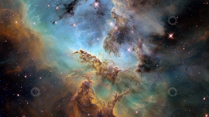 高清大图下载【趣麦麦图】星云璀璨，宇宙深处的奇幻景象