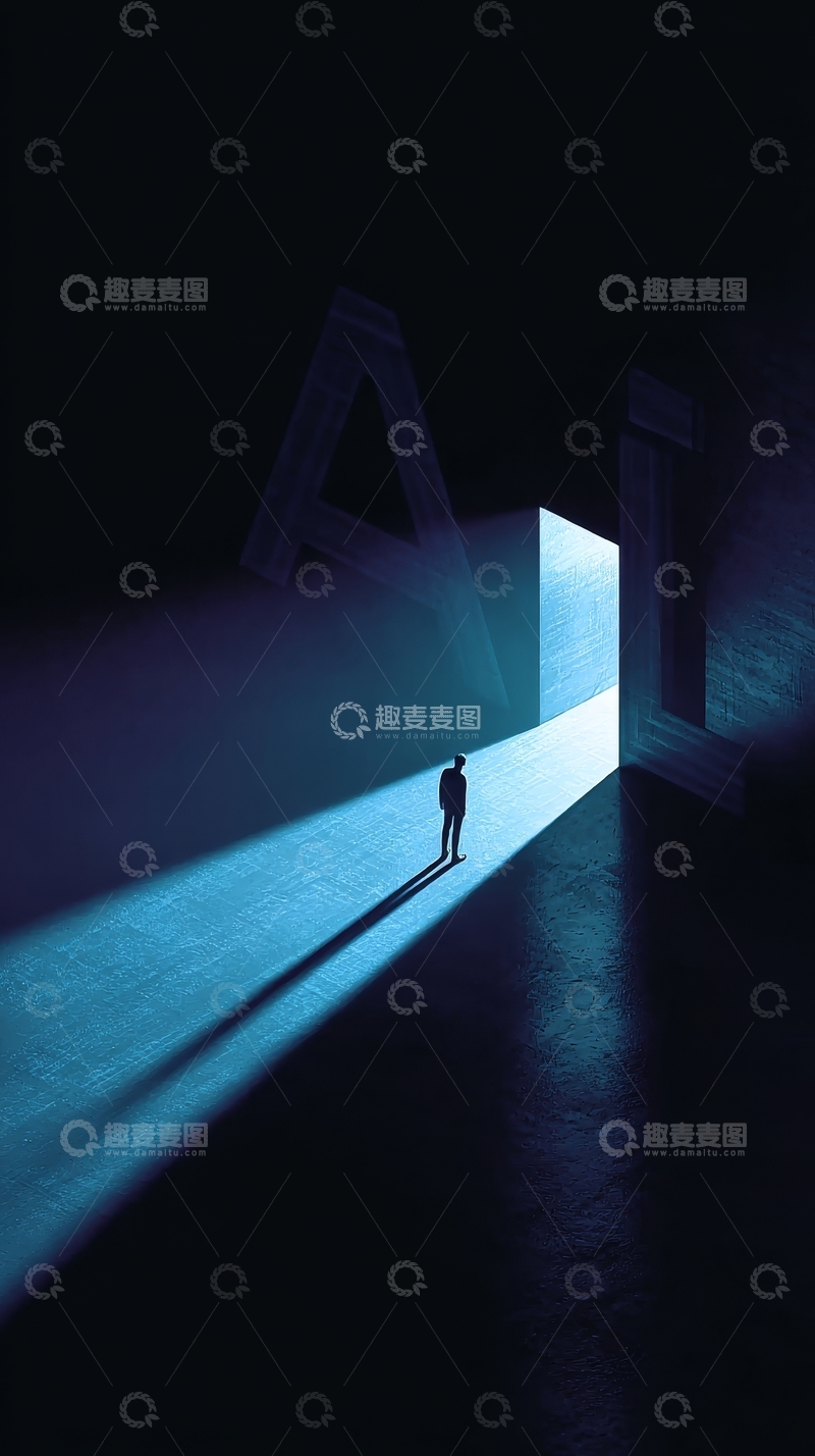 高清大图下载【趣麦麦图】光影中的孤独行者