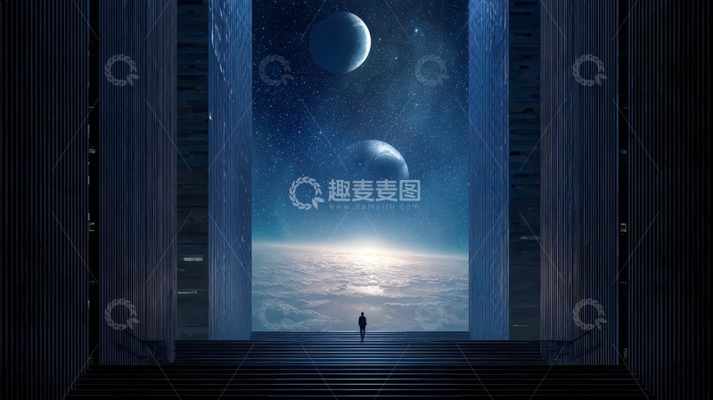 高清大图下载【趣麦麦图】神秘宇宙，柱间观星