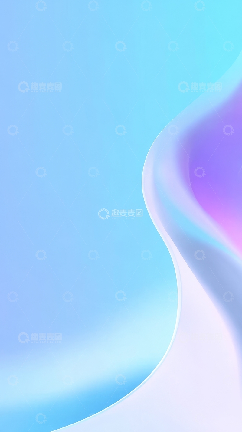 高清大图下载【趣麦麦图】渐变色抽象曲线背景