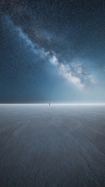 星空下的广阔平原