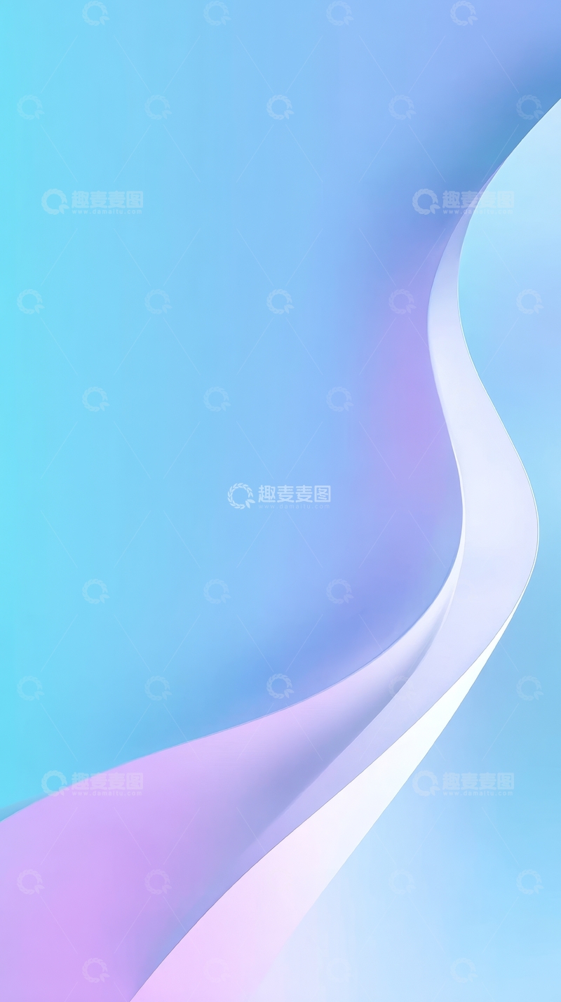 高清大图下载【趣麦麦图】渐变色彩与曲线的抽象艺术