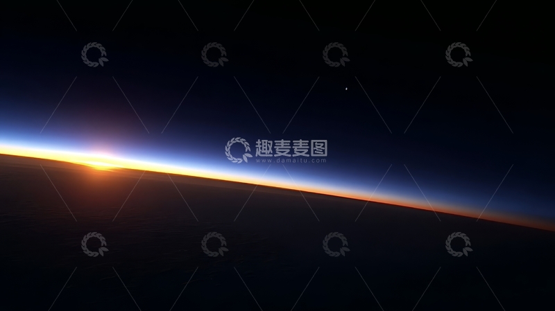 高清大图下载【趣麦麦图】地球边缘的日出景象