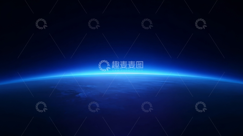 高清大图下载【趣麦麦图】地球边缘的蓝色光晕