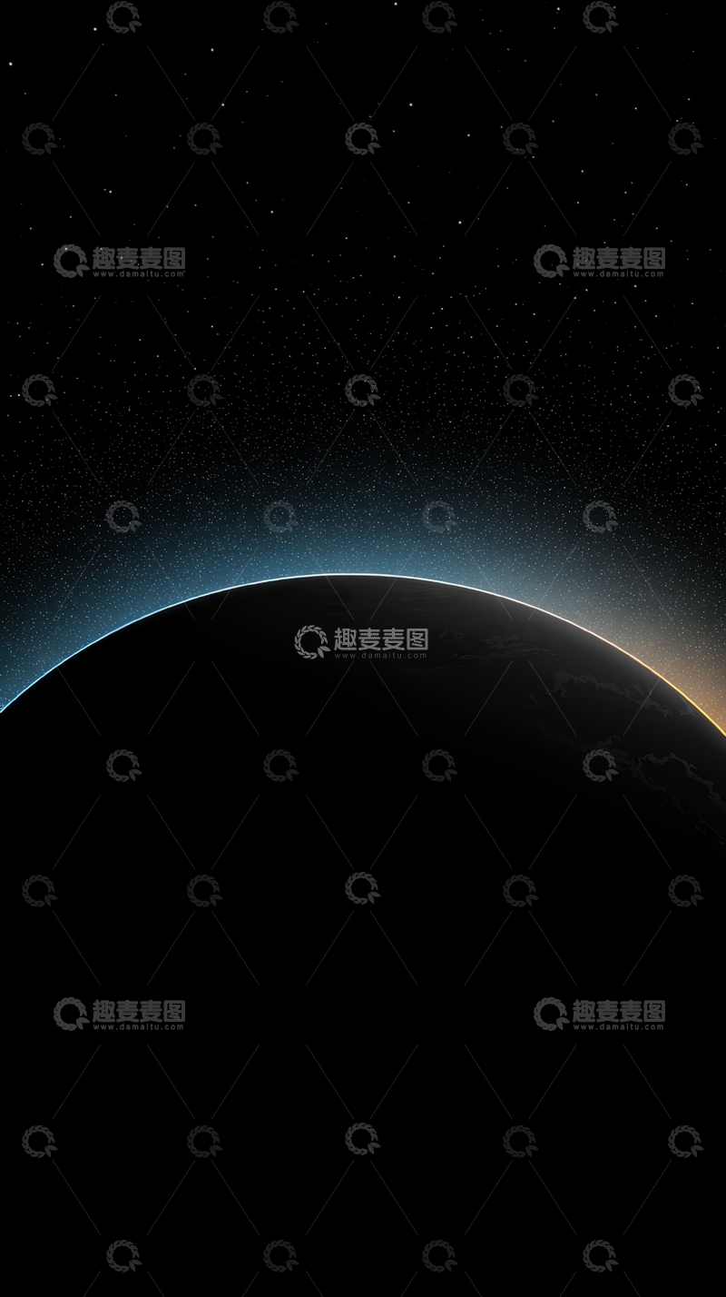 高清大图下载【趣麦麦图】星球边缘的神秘光芒