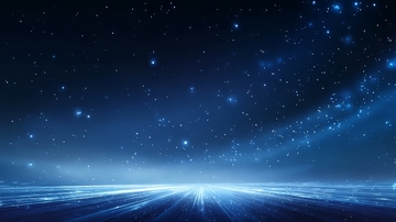 星空下的蓝色光带