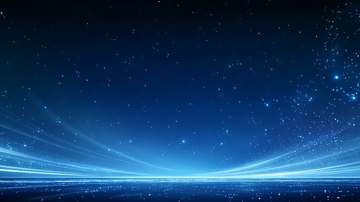 星空下的蓝色光带