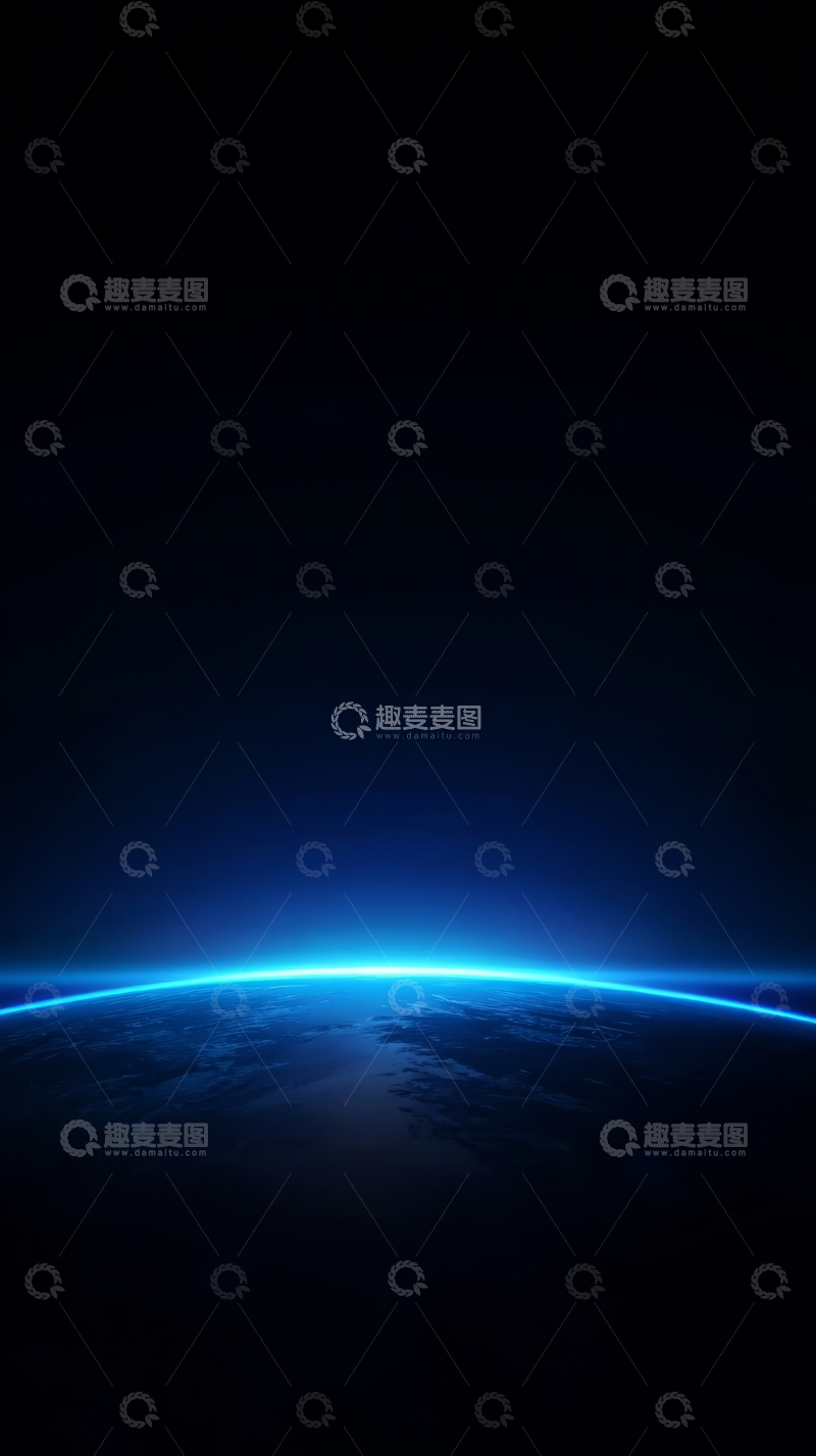 高清大图下载【趣麦麦图】地球边缘的蓝色光晕