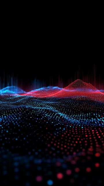 彩色粒子波浪背景