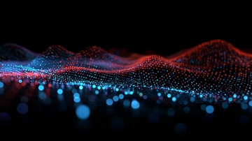 彩色粒子波浪背景