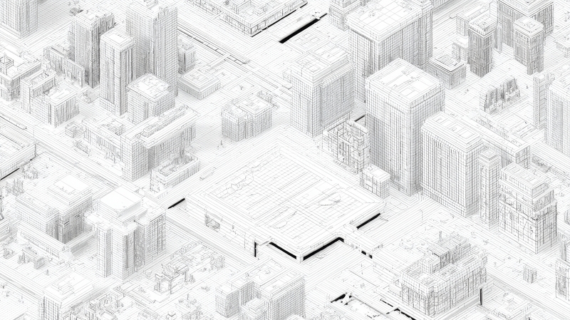 高清大图下载【趣麦麦图】城市建筑群俯视图