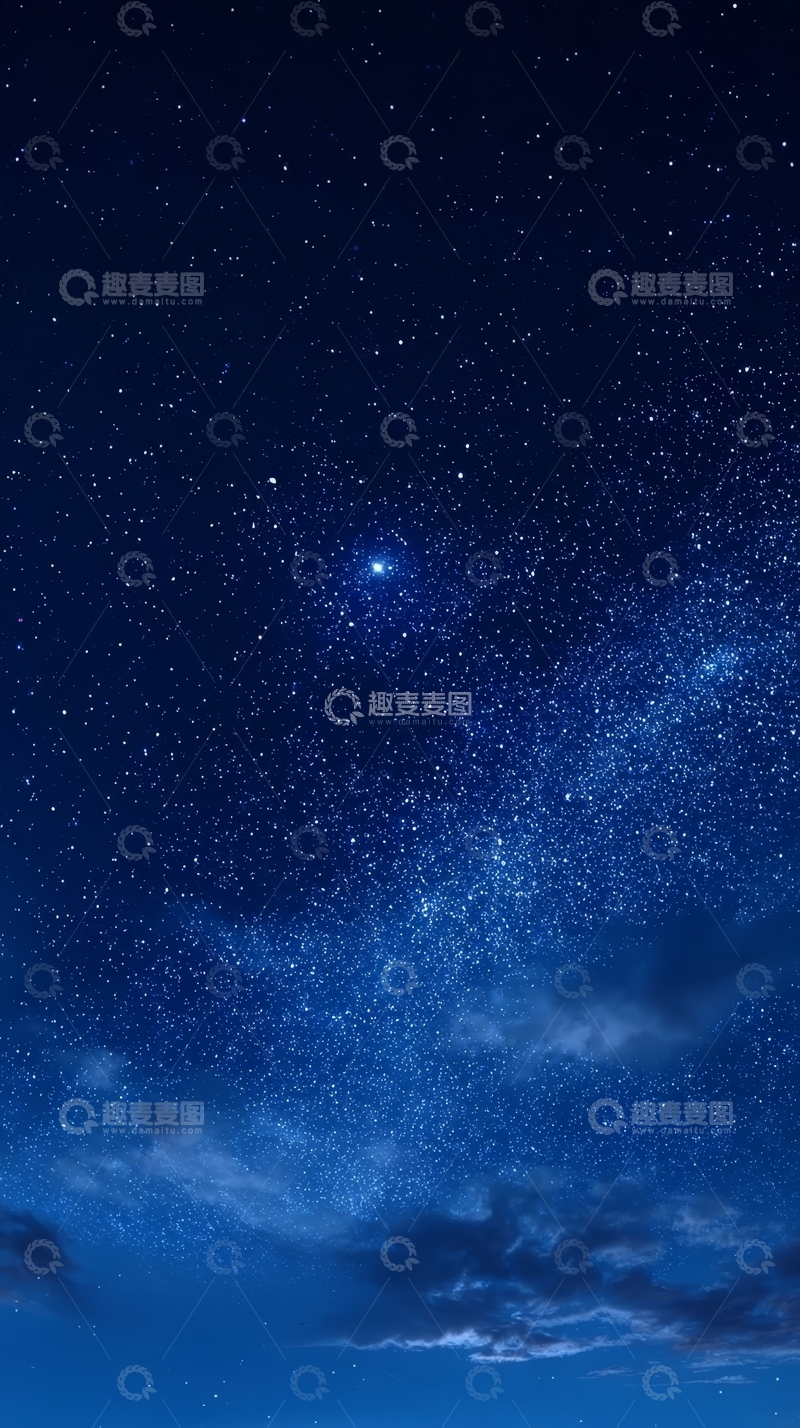高清大图下载【趣麦麦图】夜空繁星与云层