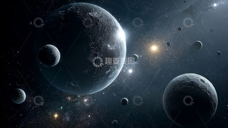 高清大图下载【趣麦麦图】宇宙星体与行星的壮丽景象