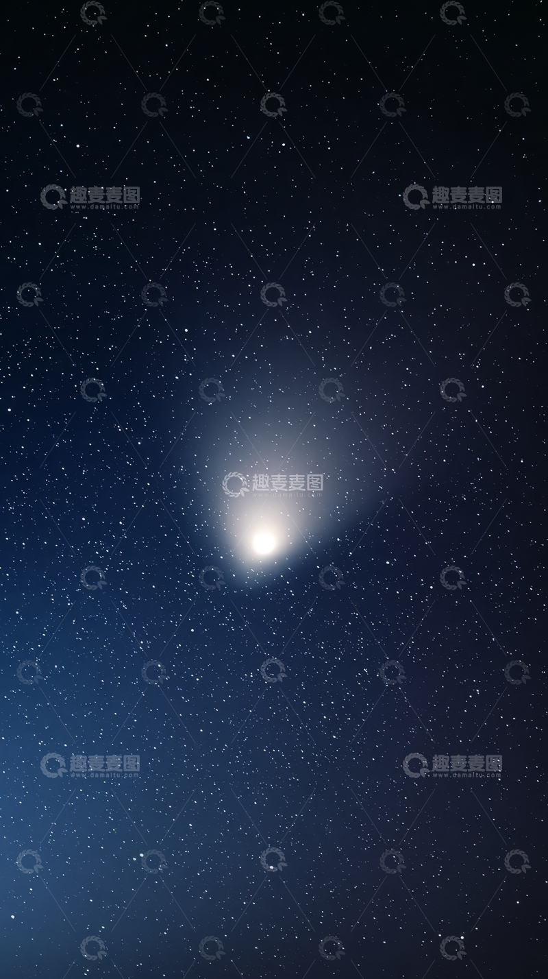 高清大图下载【趣麦麦图】夜空中明亮的彗星