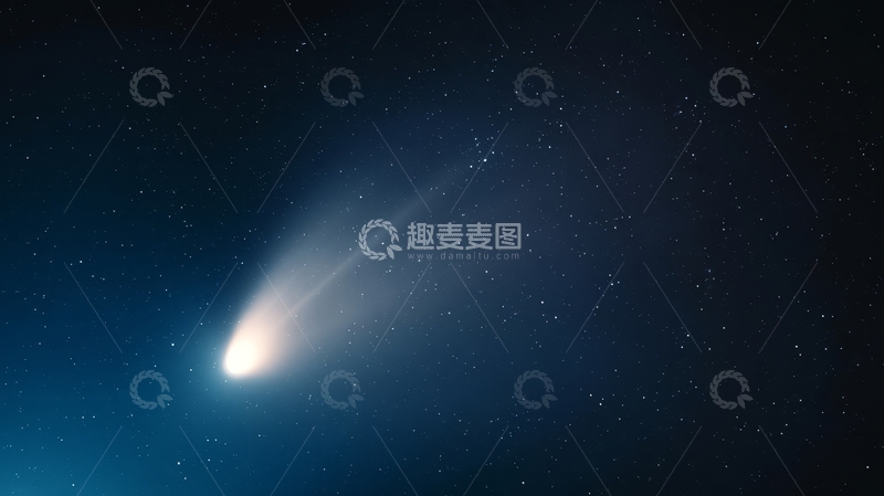 高清大图下载【趣麦麦图】夜空中划过的彗星