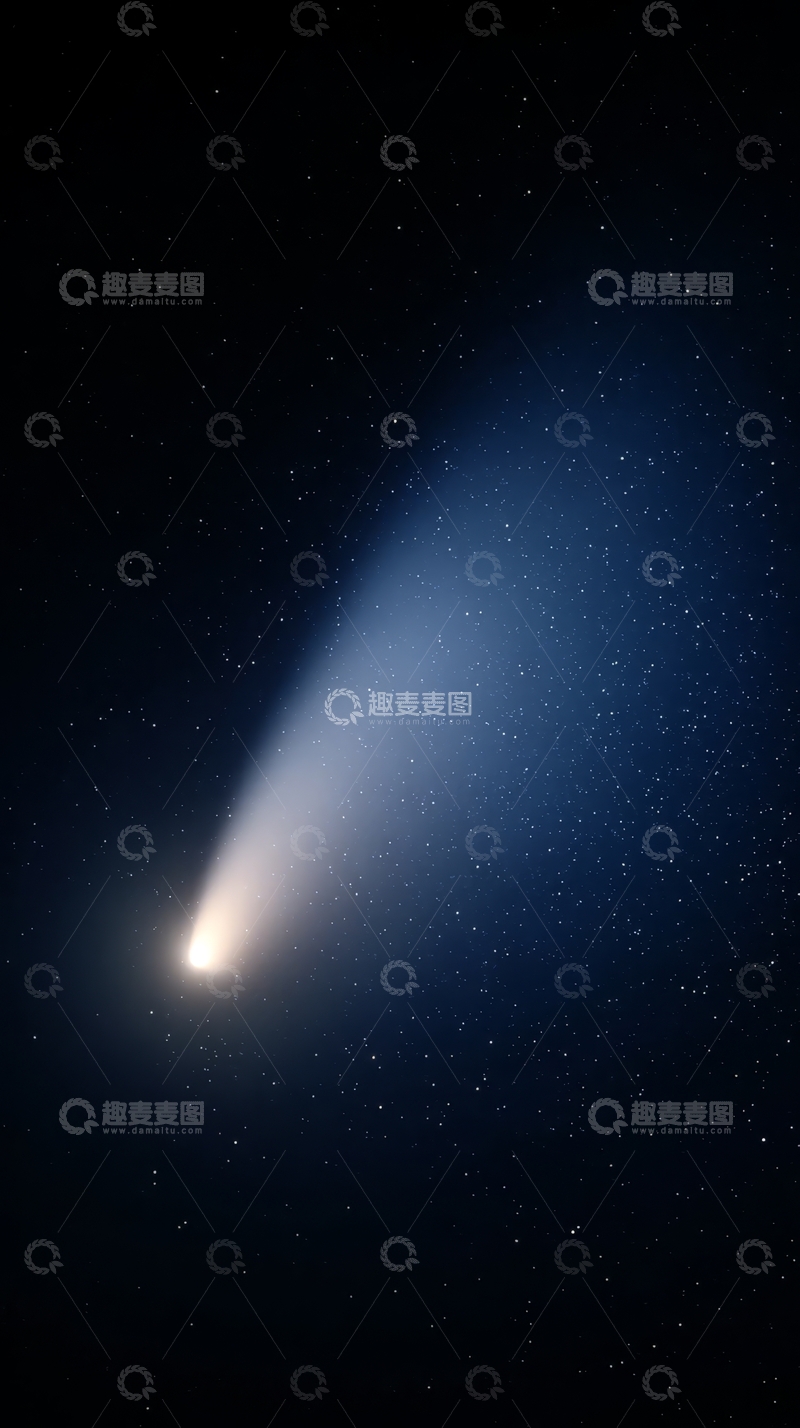 高清大图下载【趣麦麦图】夜空中划过的彗星