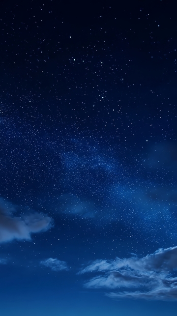 夜空繁星与云层