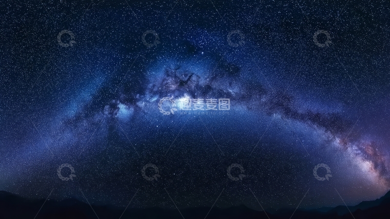 高清大图下载【趣麦麦图】-银河横跨夜空的壮丽景象