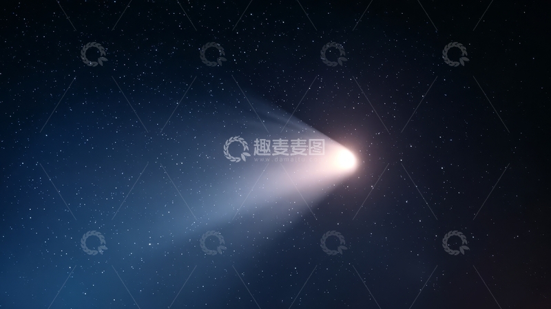 高清大图下载【趣麦麦图】夜空中划过的彗星