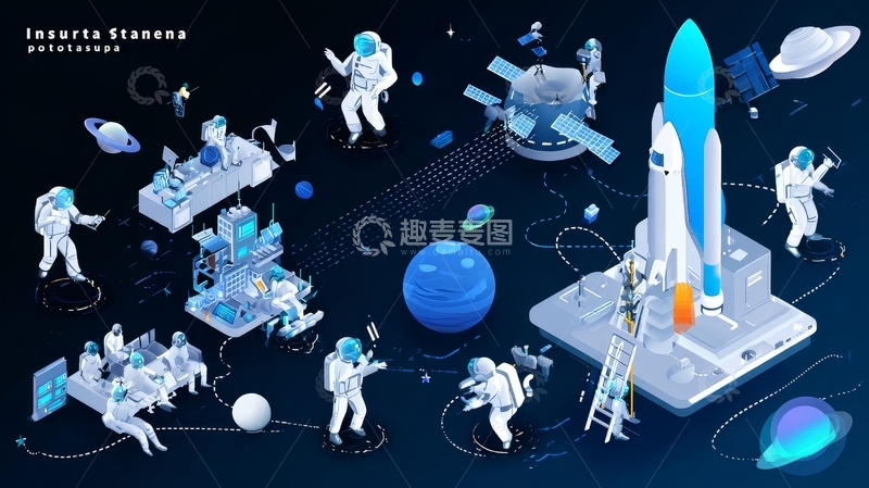 高清大图下载【趣麦麦图】太空探索与科研活动