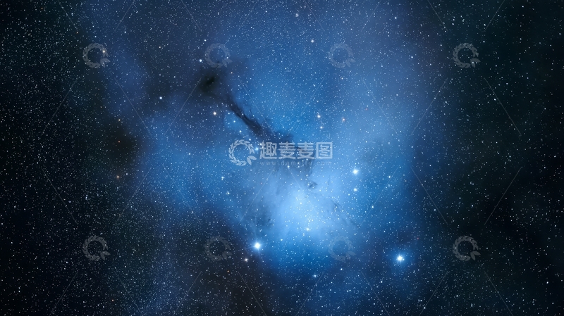 高清大图下载【趣麦麦图】星云中的蓝色光芒