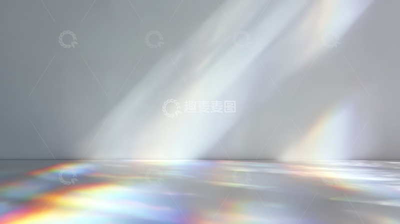 高清大图下载【趣麦麦图】光线折射形成的彩虹色光谱