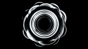 黑白螺旋光圈抽象图案