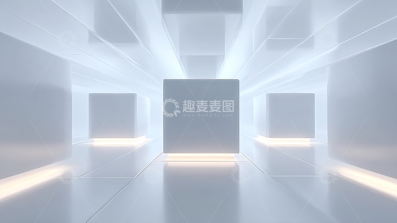高清大图下载【趣麦麦图】未来感空间走廊