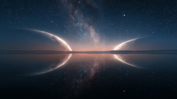 宇宙黑洞与星系的奇幻景象