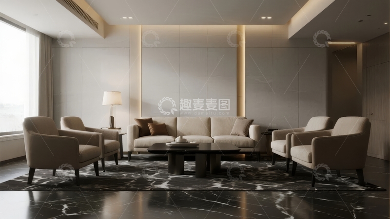 高清大图下载【趣麦麦图】现代简约风格客厅空间