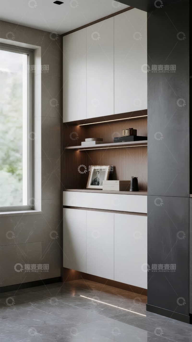 高清大图下载【趣麦麦图】现代简约厨房柜体设计展示