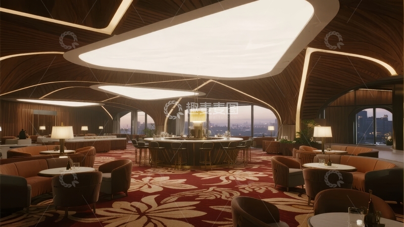 高清大图下载【趣麦麦图】现代风格室内休息区