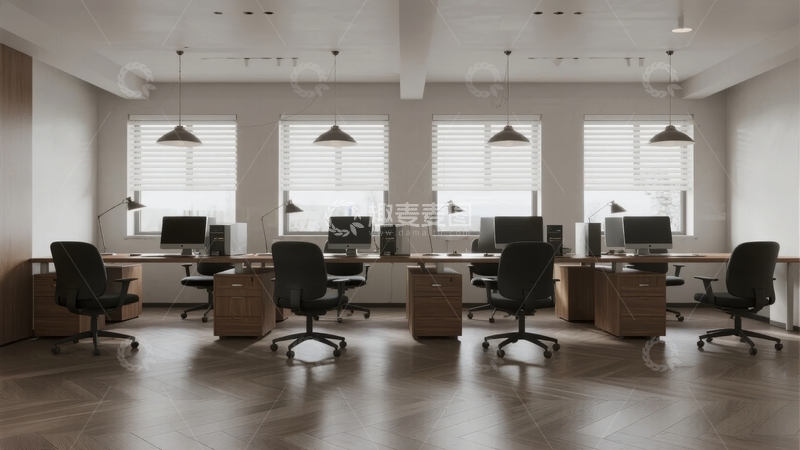 高清大图下载【趣麦麦图】现代办公室内部空间布局