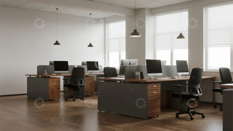 高清大图下载【趣麦麦图】现代办公室内部工作区