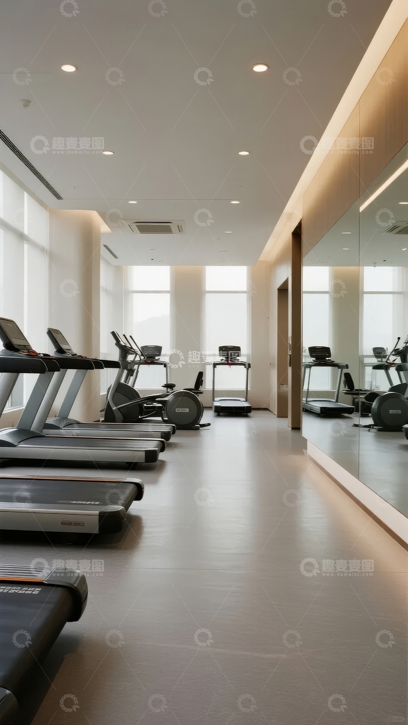 高清大图下载【趣麦麦图】现代化健身房内景