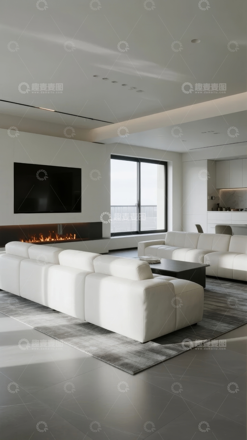 高清大图下载【趣麦麦图】现代简约风格客厅空间