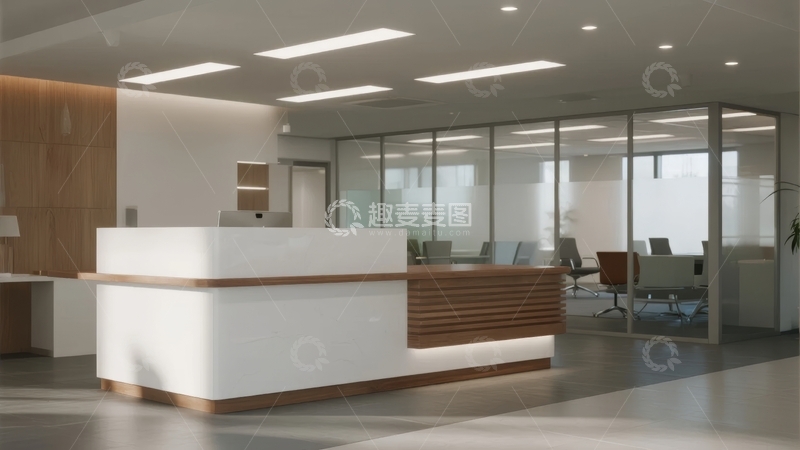 高清大图下载【趣麦麦图】现代办公室接待区设计