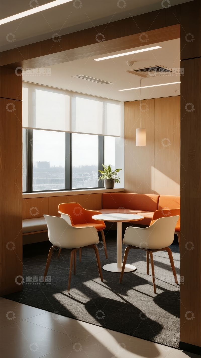 高清大图下载【趣麦麦图】现代办公室休息区阳光照射