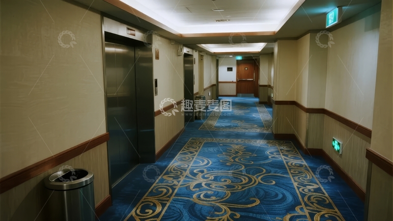 高清大图下载【趣麦麦图】酒店走廊内景