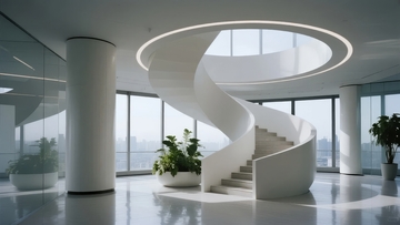 现代建筑中的螺旋楼梯