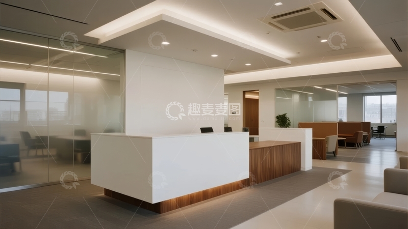 高清大图下载【趣麦麦图】现代化办公室接待区