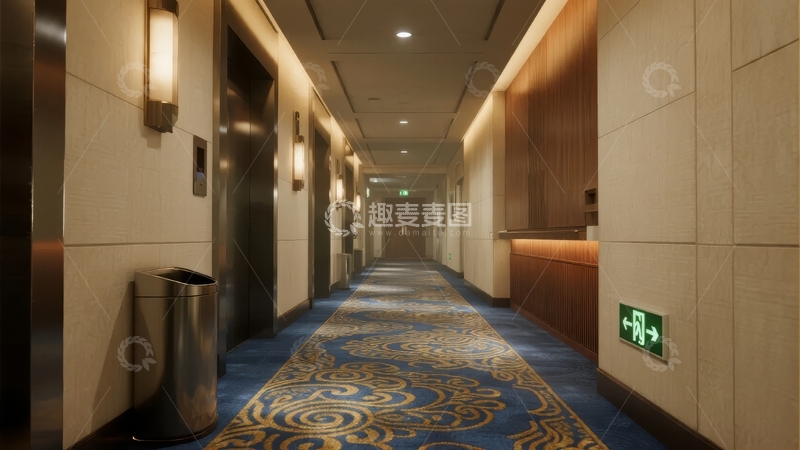 高清大图下载【趣麦麦图】酒店走廊内部装饰