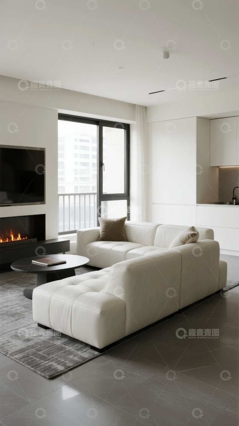 高清大图下载【趣麦麦图】现代简约风格客厅设计