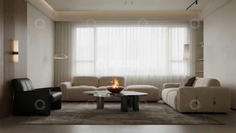 高清大图下载【趣麦麦图】现代简约风格客厅设计