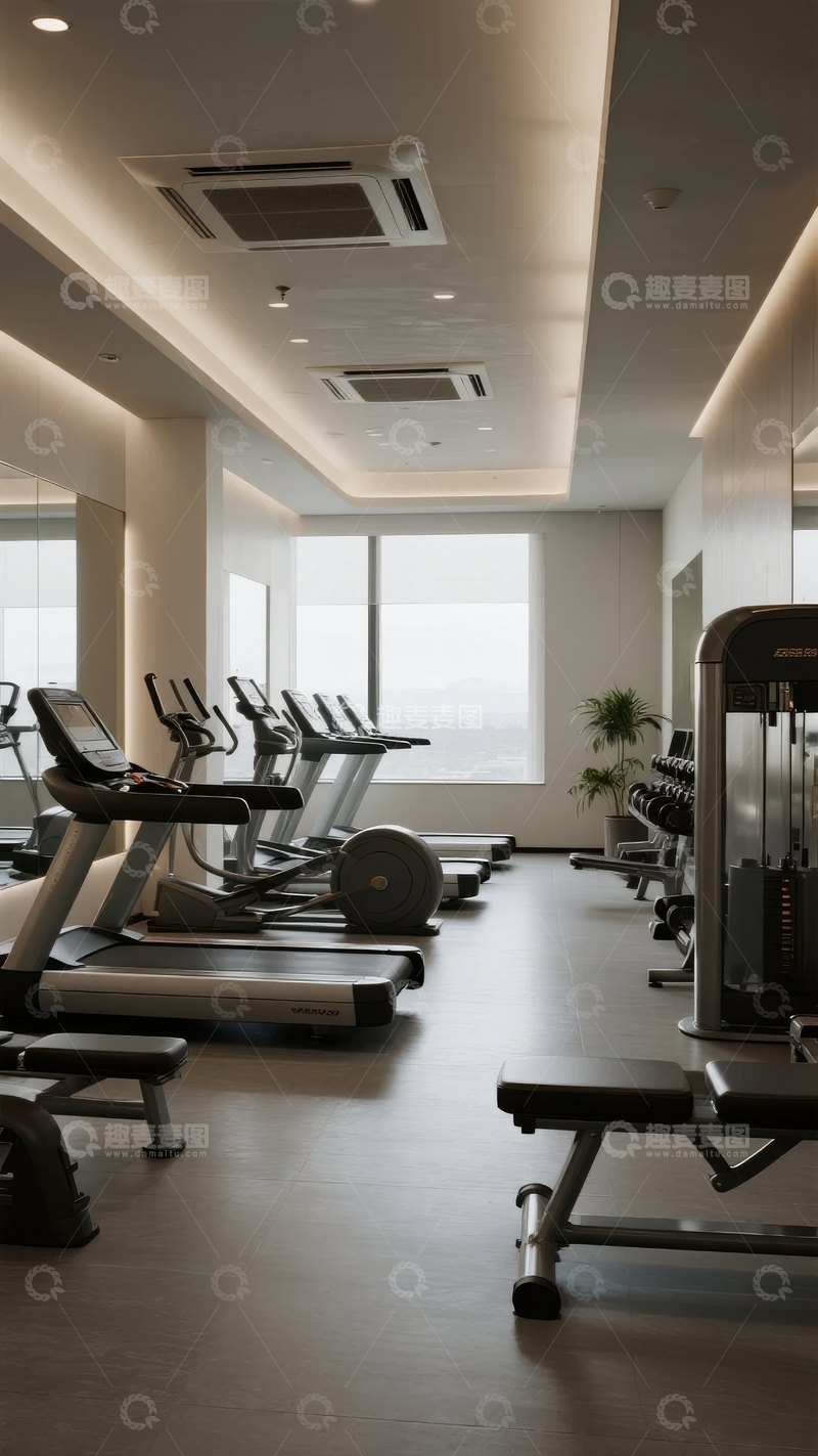 高清大图下载【趣麦麦图】现代化健身房内部空间