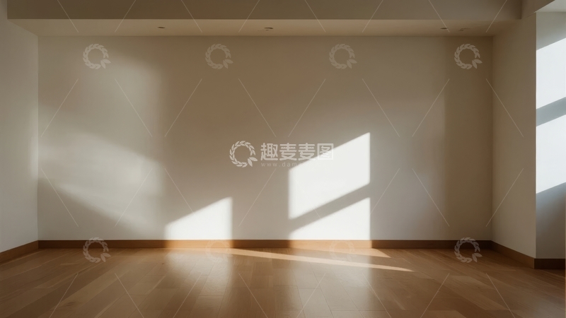 高清大图下载【趣麦麦图】阳光照射的空旷房间