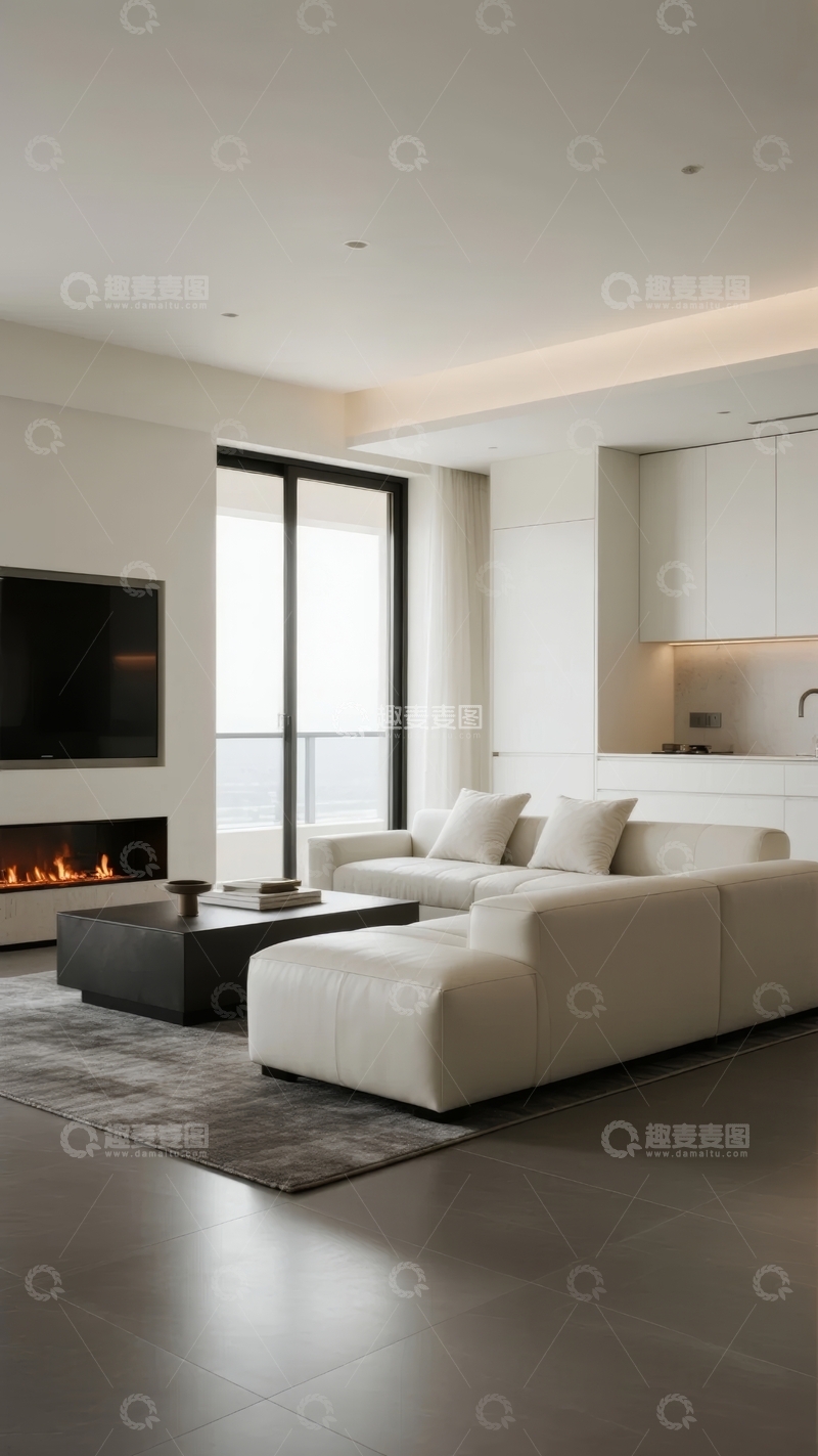 高清大图下载【趣麦麦图】现代简约风格客厅设计