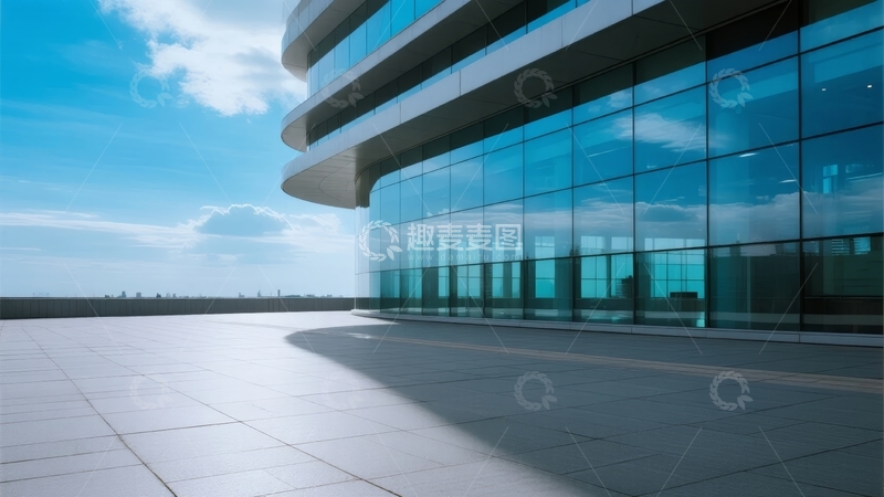 高清大图下载【趣麦麦图】现代玻璃建筑外观